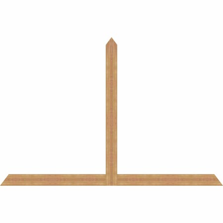 Ekena Millwork Portland Timber Gable Bracket, Western Red Cedar, 108"W x 72"H x 1 1/2"D x 5 1/2"F, 16/12 Pitch GBW108X72X0206POR00SWR